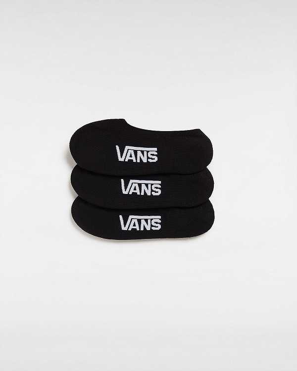 Meias Vans Classic No Show (3 pairs) Unisex Pretas | VN4621379