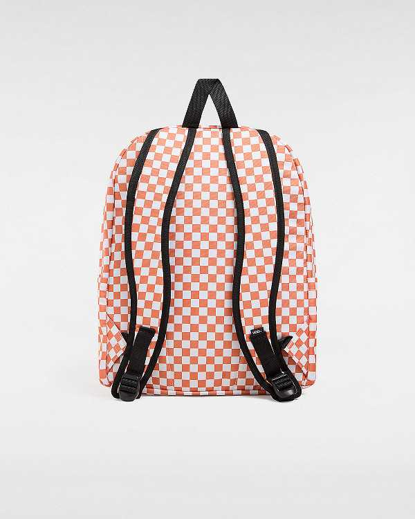 Mochilas Vans Old Skool Check Unisex Laranja | VN3648257