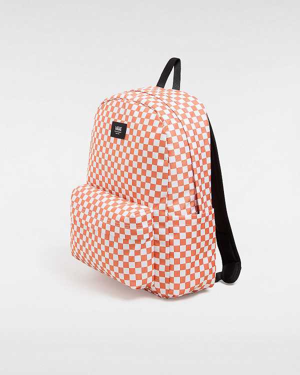 Mochilas Vans Old Skool Check Unisex Laranja | VN3648257