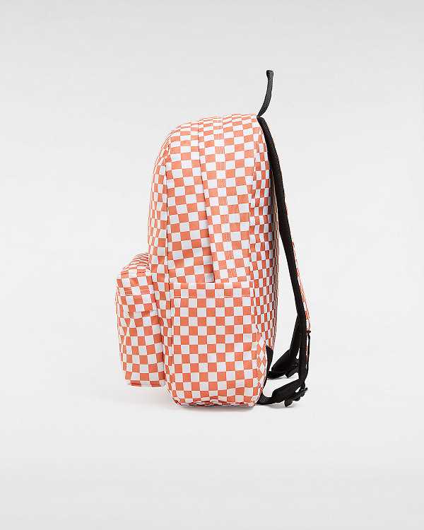 Mochilas Vans Old Skool Check Unisex Laranja | VN3648257