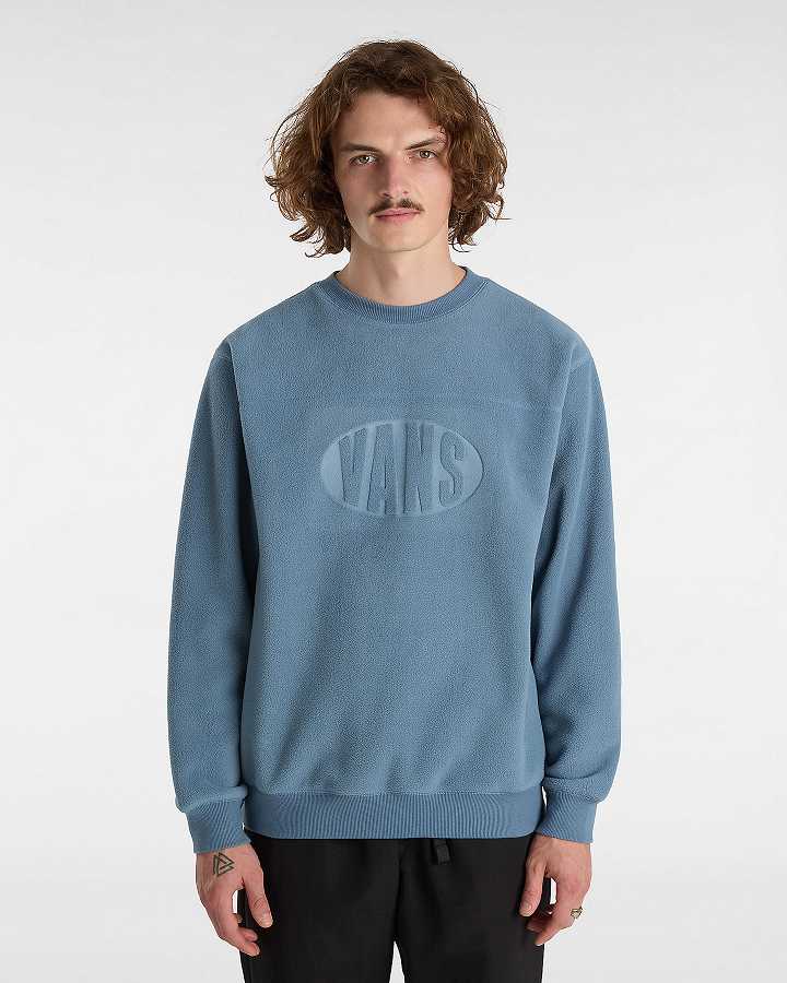 Moletom Vans Carlo Polar Fleece Loose Crew Masculino Azuis | VN5012938