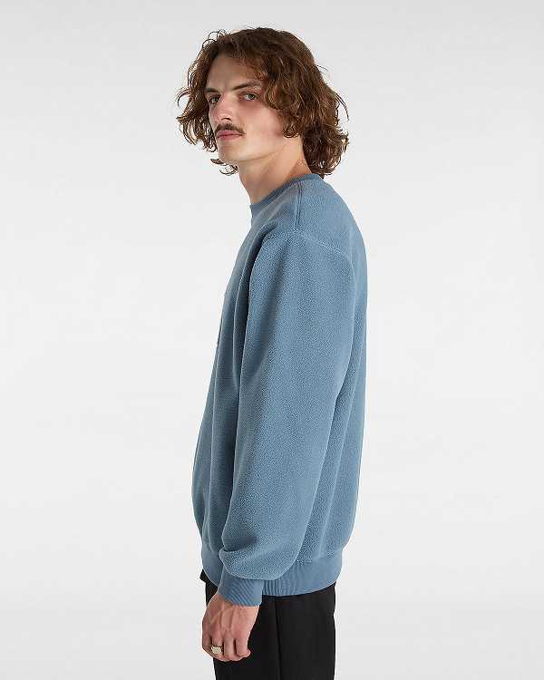 Moletom Vans Carlo Polar Fleece Loose Crew Masculino Azuis | VN5012938