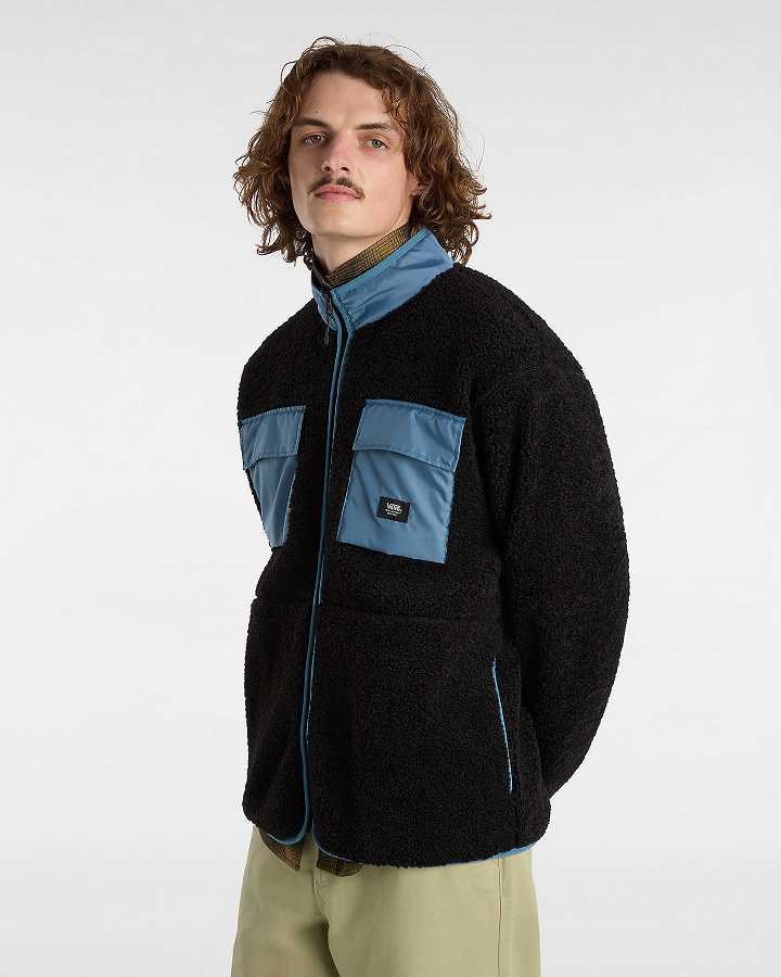 Moletom Vans Debrusk Loose Sherpa Masculino Pretas | VN1504639