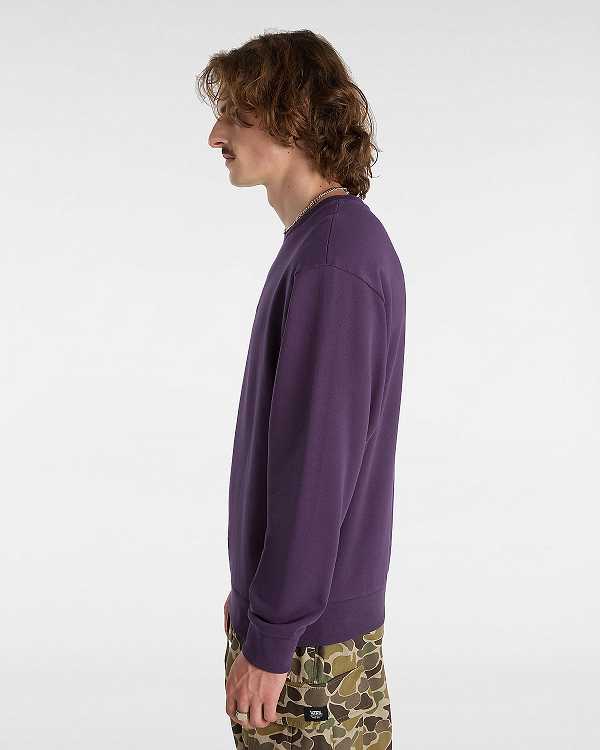 Moletom Vans Essential Relaxed Crew Masculino Roxo | VN5834296