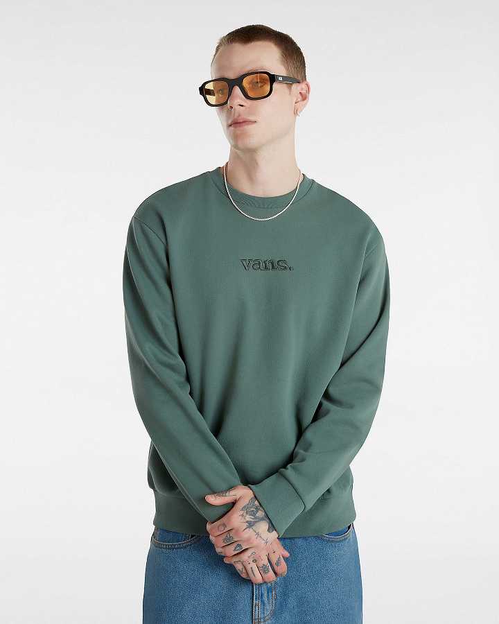 Moletom Vans Essential Relaxed Crew Masculino Verdes | VN9476012