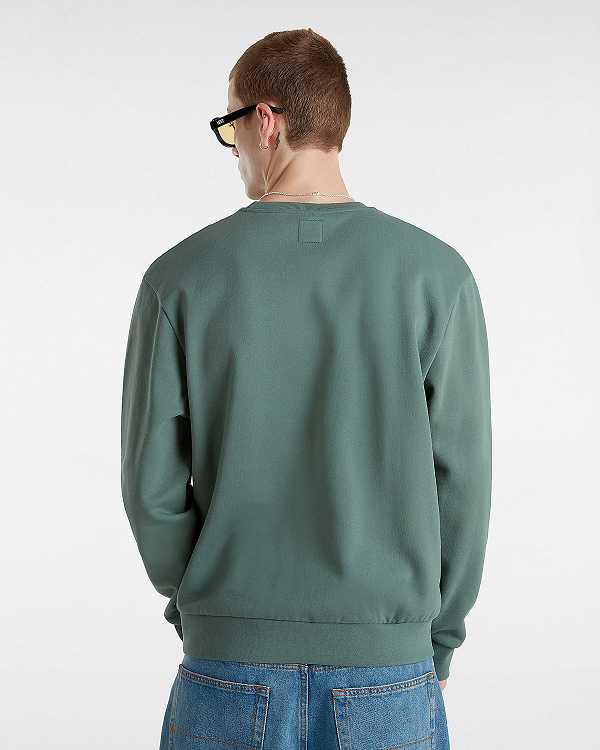 Moletom Vans Essential Relaxed Crew Masculino Verdes | VN9476012