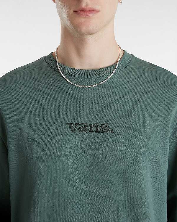 Moletom Vans Essential Relaxed Crew Masculino Verdes | VN9476012