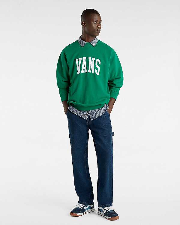 Moletom Vans Original Standards Varsity Loose Crew Masculino Verdes | VN8413750