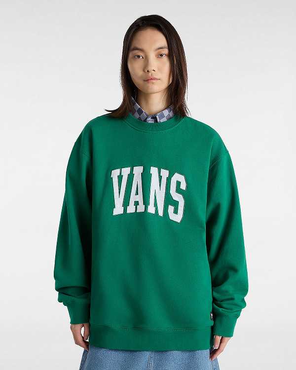 Moletom Vans Original Standards Varsity Loose Crew Masculino Verdes | VN8413750