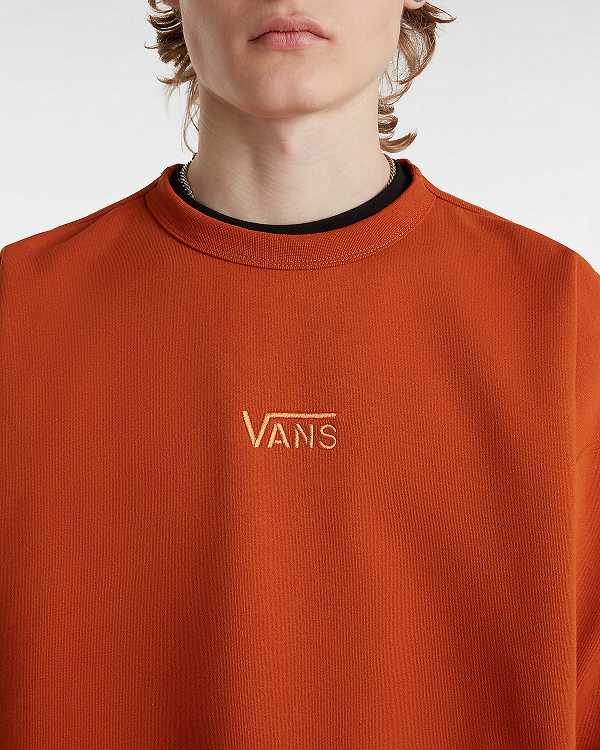 Moletom Vans Premium Logo Crew Masculino Laranja | VN5971283