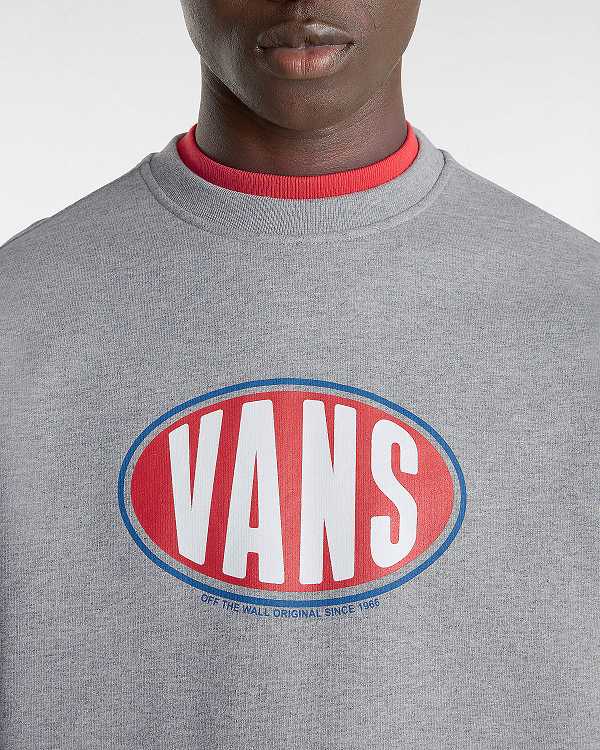 Moletom Vans Spray On Loose Crew Masculino Cinzentas | VN1526809