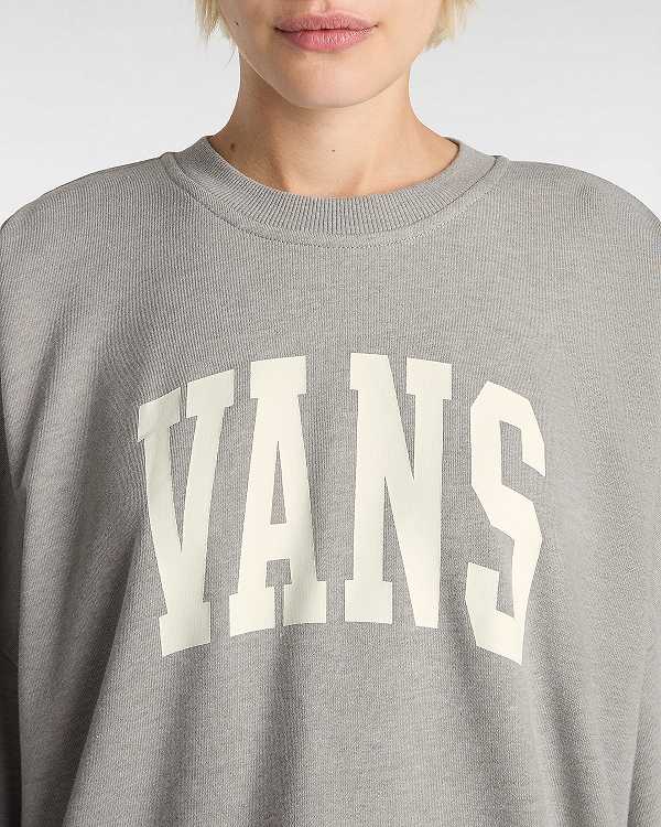 Moletom Vans Stadium French Terry Loose Crew Feminino Cinzentas | VN6817920