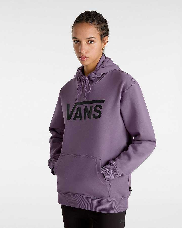 Moletom com Capuz Vans Classic V Boyfriend Fit Feminino Roxo | VN6975438