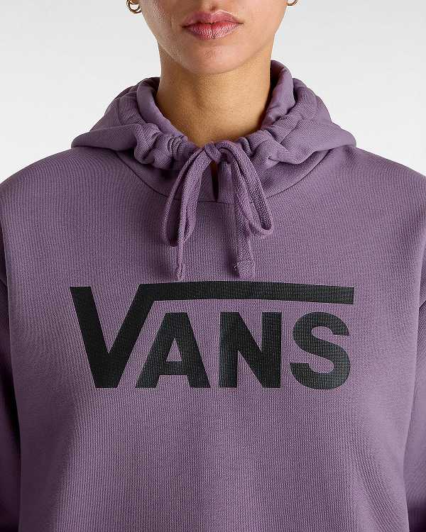 Moletom com Capuz Vans Classic V Boyfriend Fit Feminino Roxo | VN6975438