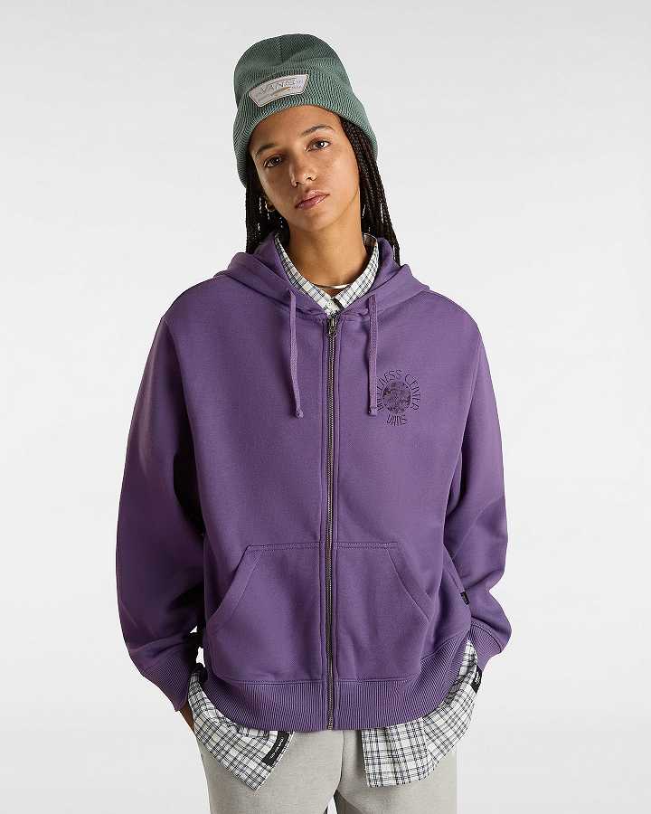 Moletom com Capuz Vans Wellness Blousant Feminino Roxo | VN3074269