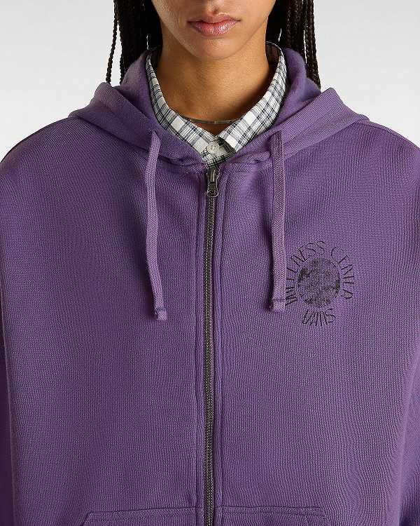 Moletom com Capuz Vans Wellness Blousant Feminino Roxo | VN3074269