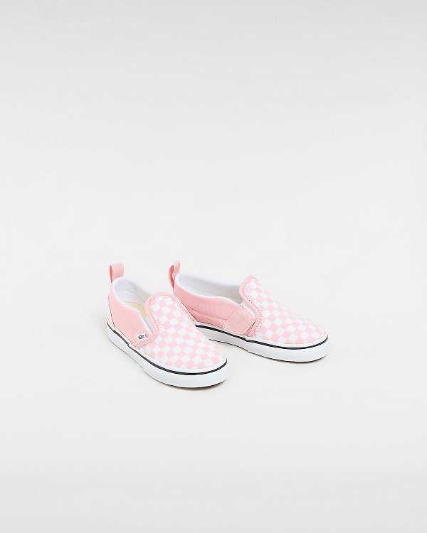 Sapatos Slip On Vans Checkerboard V (1-4 years) Criança Rosa | VN6328750