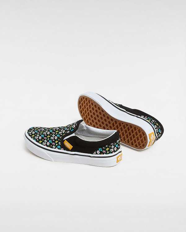 Sapatos Slip On Vans Classic (4-8 Years) Criança Pretas | VN7926105