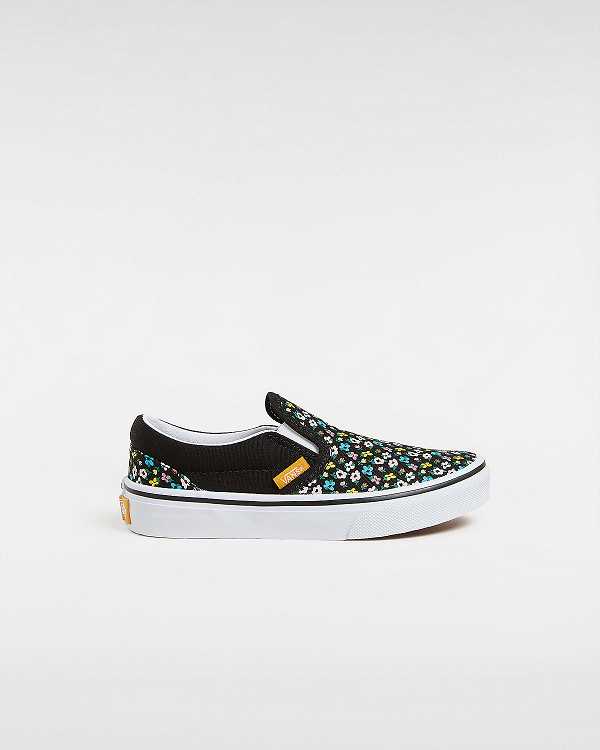 Sapatos Slip On Vans Classic (4-8 Years) Criança Pretas | VN7926105