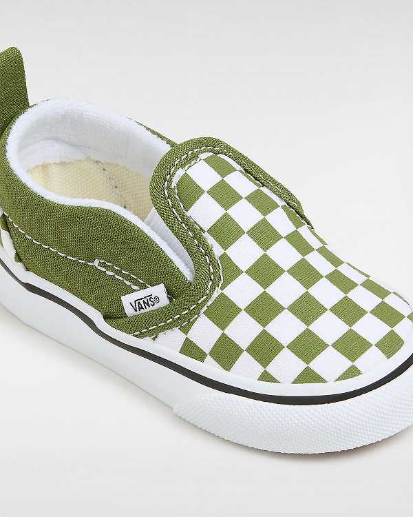 Sapatos Slip On Vans Hook and Loop Checkerboard (1-4 Years) Criança Verdes | VN7615930