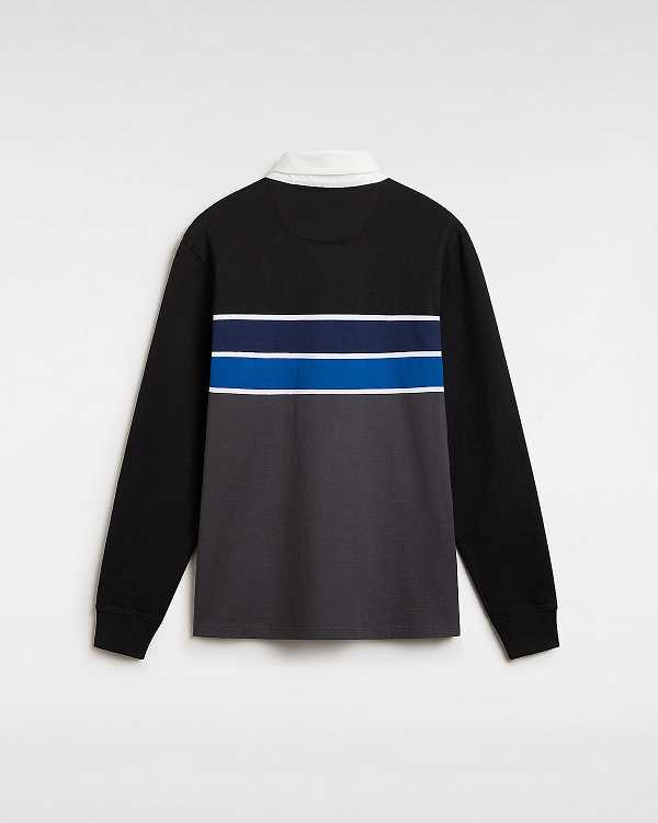 Suéter Vans Harrison Rugby Long Sleeve Knit Masculino Pretas | VN1039274