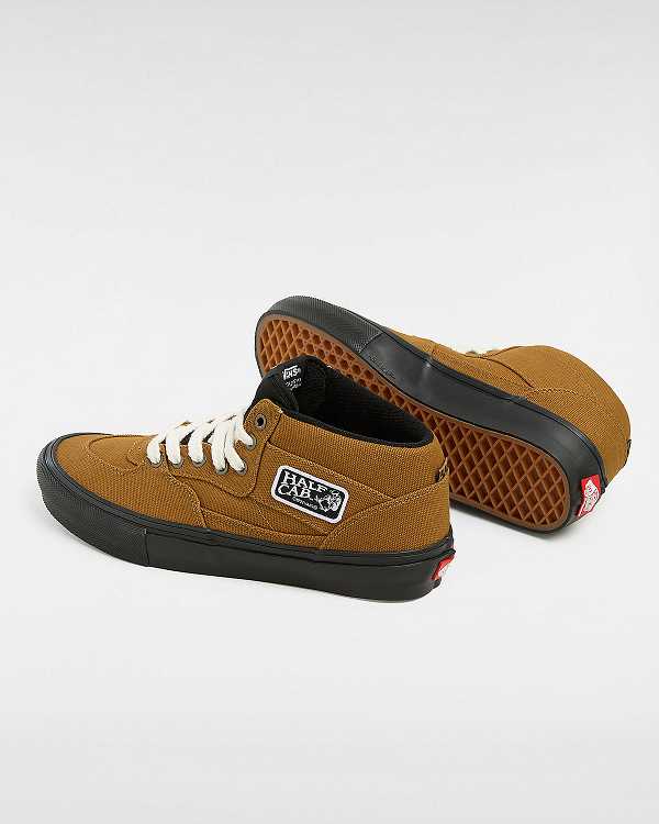 Tenis Lona Vans Skate Half Cab Duck Feminino Marrom | VN2459137