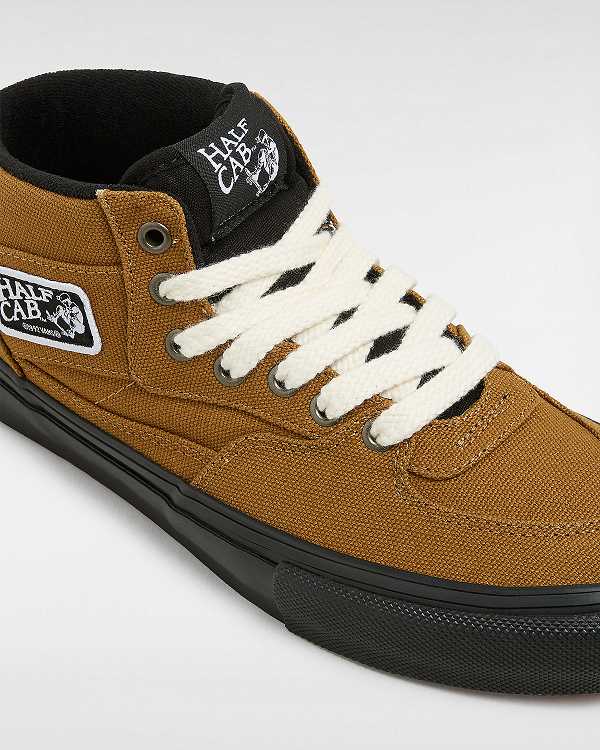 Tenis Lona Vans Skate Half Cab Duck Feminino Marrom | VN2459137