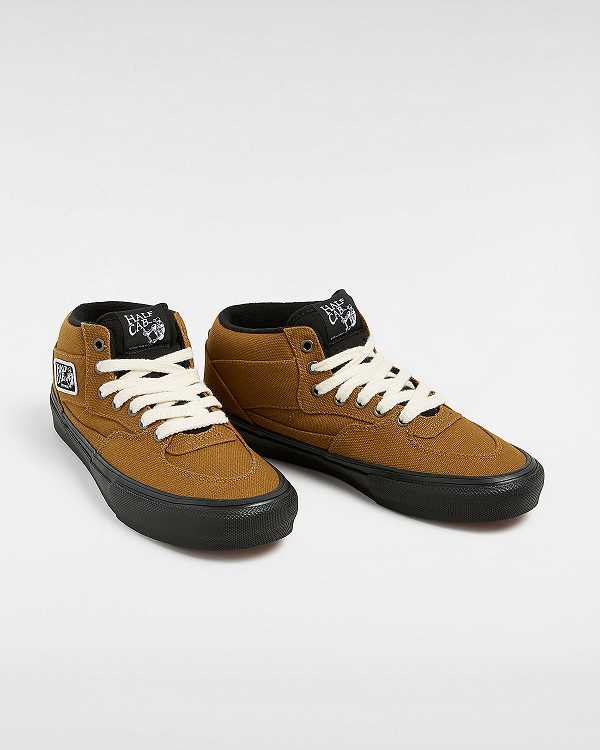 Tenis Lona Vans Skate Half Cab Duck Masculino Marrom | VN9061872