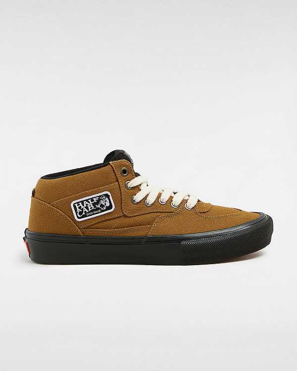 Tenis Lona Vans Skate Half Cab Duck Masculino Marrom | VN9061872