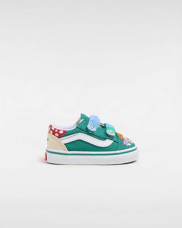 Tenis Vans Old Skool Hook And Loop (1-4 Years) Criança Verdes | VN1205396