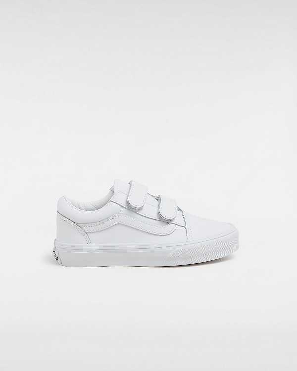 Tenis Vans Old Skool Hook and Loop Classic Tumble (4-8 Years) Criança Branco | VN2703491