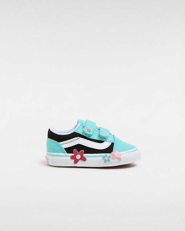 Tenis Vans Old Skool Hook and Loop Glitter (1-4 Years) Criança Multicoloridas | VN0297658