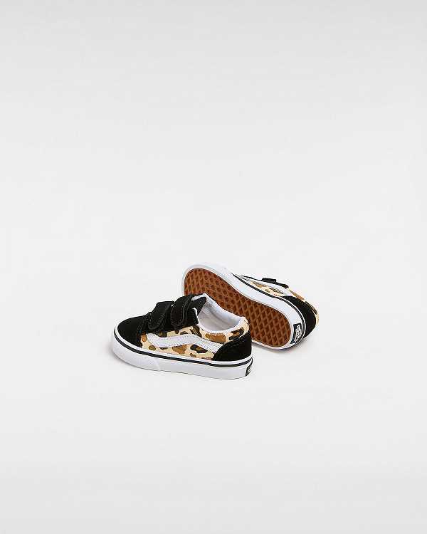 Tenis Vans Old Skool Hook and Loop Glitter (1-4 Years) Criança Pretas | VN3751489