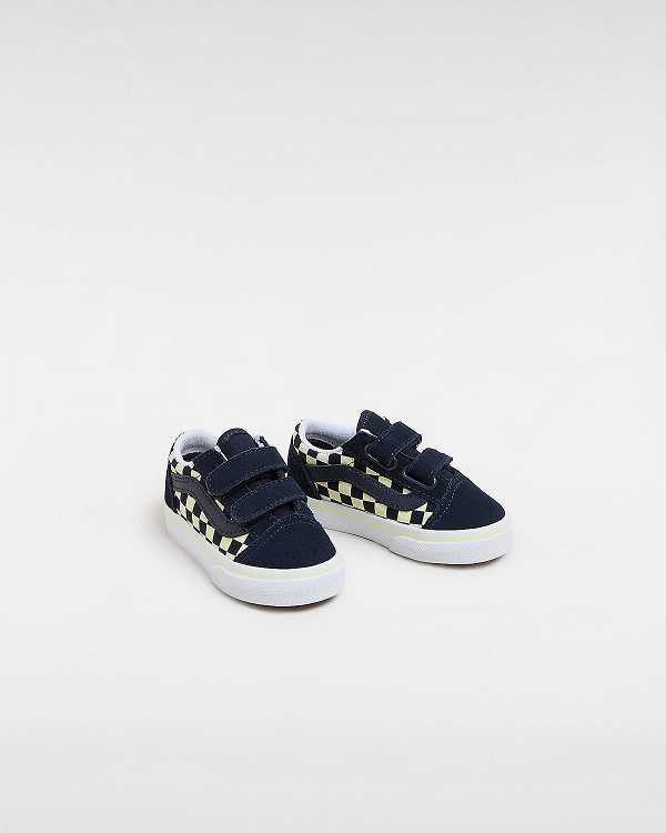 Tenis Vans Old Skool Hook and Loop Glow (1-4 Years) Criança Azuis | VN2546831