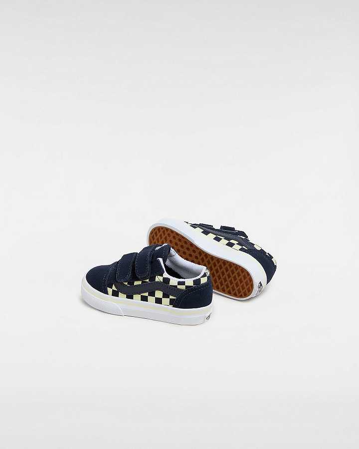 Tenis Vans Old Skool Hook and Loop Glow (1-4 Years) Criança Azuis | VN2546831