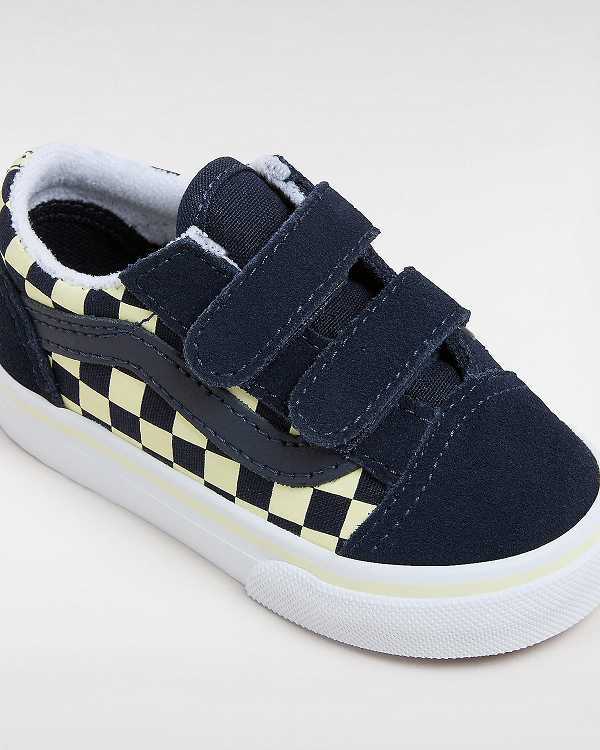 Tenis Vans Old Skool Hook and Loop Glow (1-4 Years) Criança Azuis | VN2546831