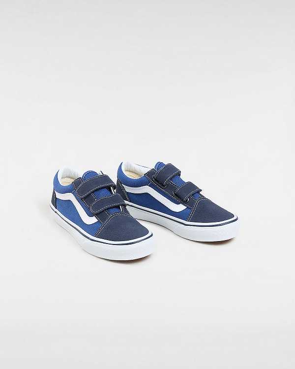 Tenis Vans Old Skool Velcro (4-8 years) Criança Azuis | VN0213958