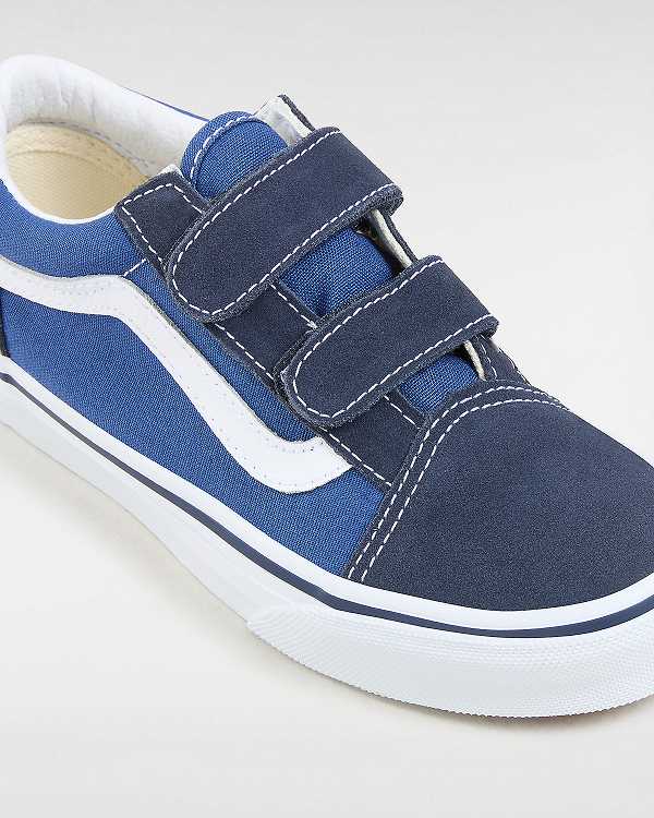 Tenis Vans Old Skool Velcro (4-8 years) Criança Azuis | VN0213958