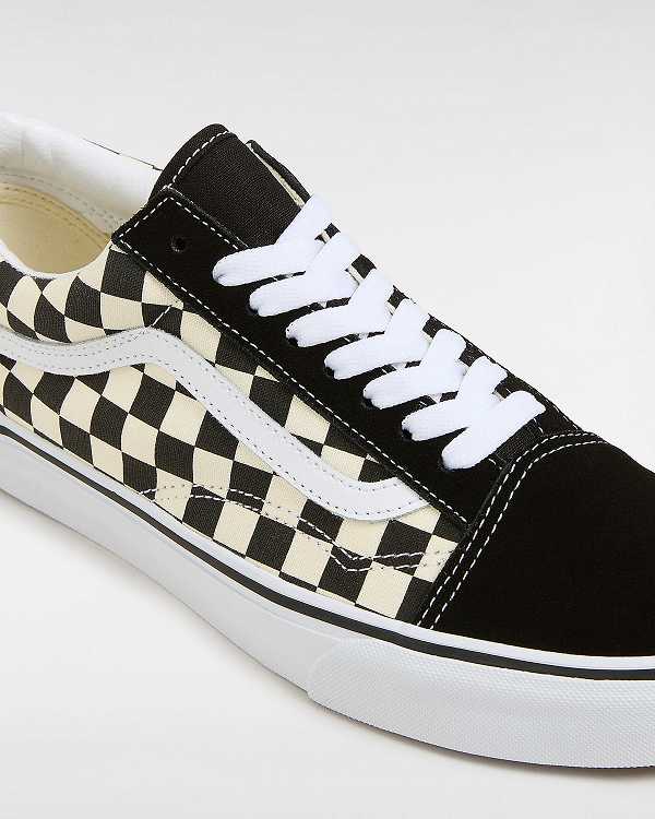 Tenis Vans Primary Check Old Skool Masculino Pretas Branco | VN5870931