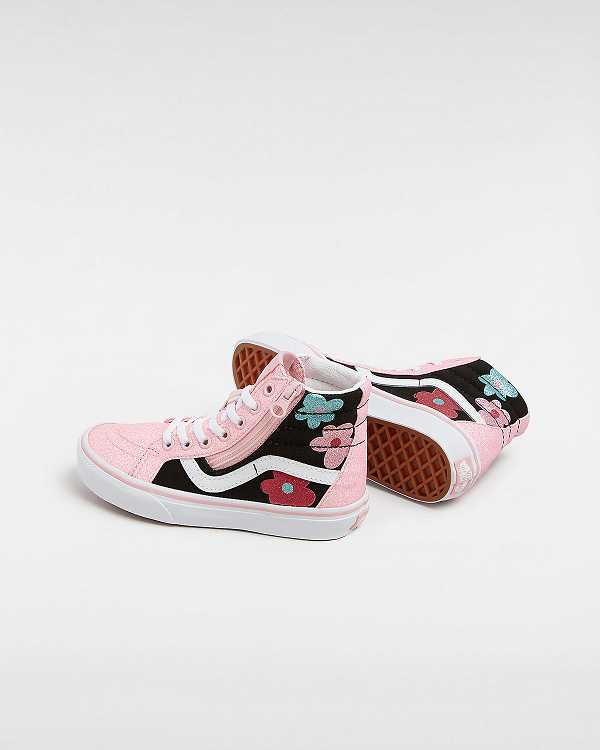 Tenis Vans Sk8-Hi Reissue Side Zip Glitter (4-8 years) Criança Multicoloridas | VN4056183