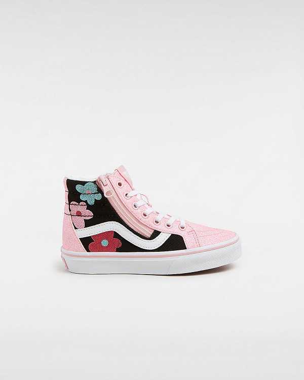 Tenis Vans Sk8-Hi Reissue Side Zip Glitter (4-8 years) Criança Multicoloridas | VN4056183