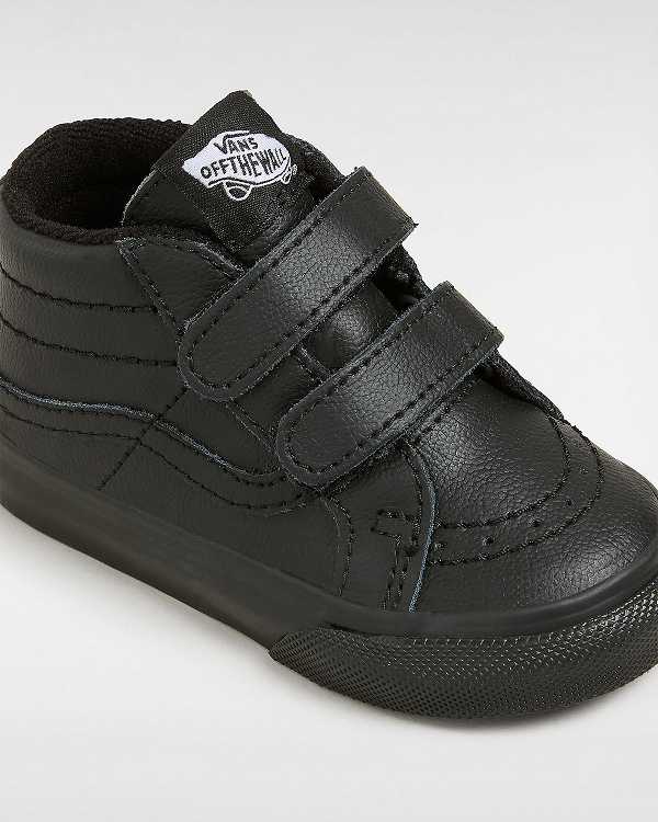 Tenis Vans Sk8-Mid Reissue Hook and Loop (1-4 Years) Criança Pretas | VN3865712