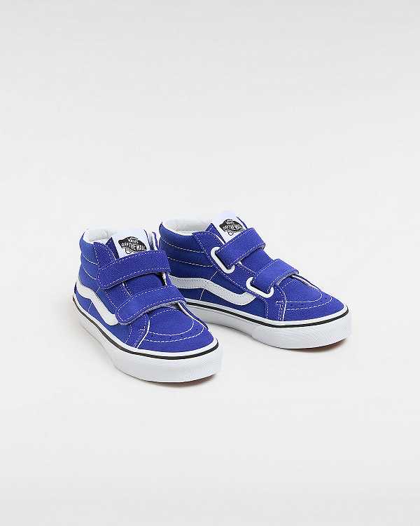 Tenis Vans Sk8-Mid Reissue Hook and Loop (4-8 years) Criança Azuis | VN4893610