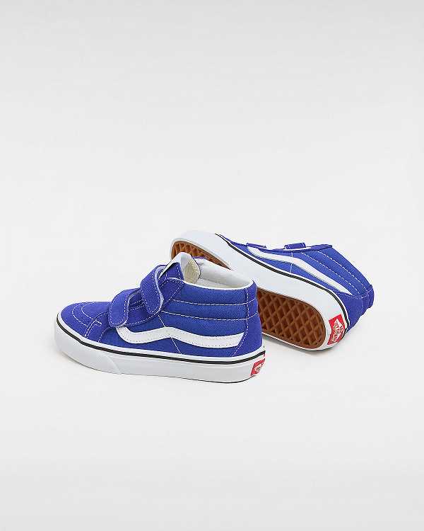 Tenis Vans Sk8-Mid Reissue Hook and Loop (4-8 years) Criança Azuis | VN4893610