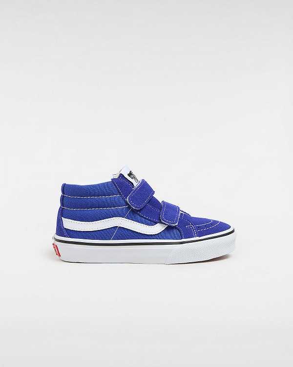 Tenis Vans Sk8-Mid Reissue Hook and Loop (4-8 years) Criança Azuis | VN4893610