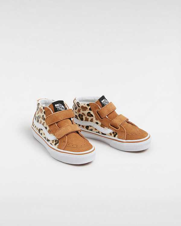 Tenis Vans Sk8-Mid Reissue Hook and Loop (4-8 years) Criança Marrom | VN6847521