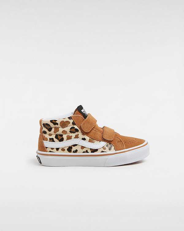 Tenis Vans Sk8-Mid Reissue Hook and Loop (4-8 years) Criança Marrom | VN6847521