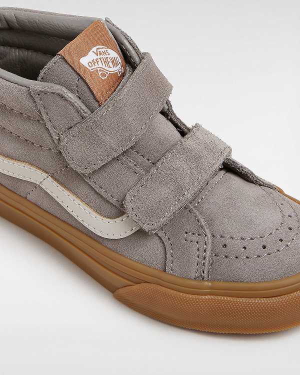 Tenis Vans Sk8-Mid Reissue Hook and Loop Gum (4-8 Years) Criança Cinzentas | VN3129748