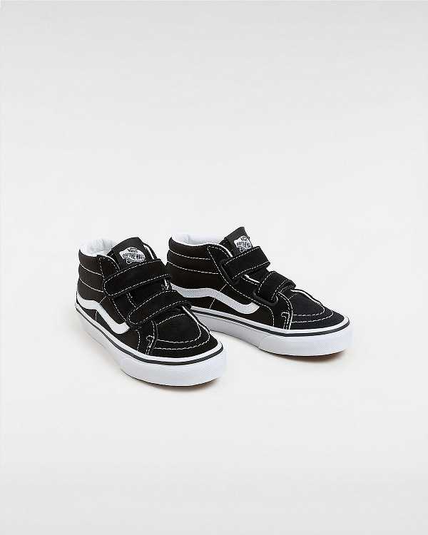 Tenis Vans Sk8-Mid Reissue Hook and Loop (4-8 years) Criança Pretas | VN1280953