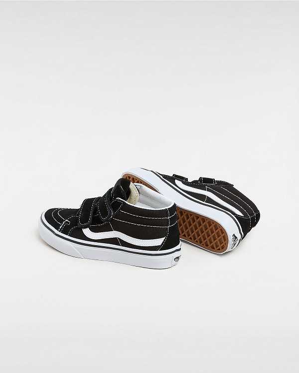 Tenis Vans Sk8-Mid Reissue Hook and Loop (4-8 years) Criança Pretas | VN1280953